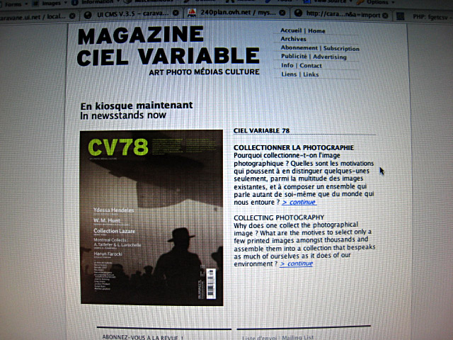 Ciel Variable, un magazine québécois, va parler de moi dans un de se articles