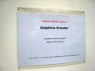 Nous allons à la galerie Frédéric Giroux voir l'exposition de Delphine Kreuter