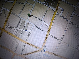 Je repère le lieu de l'exposition sur Googlemaps