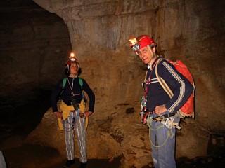A l'intérieur de la grotte
