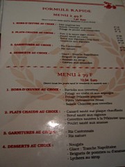 Le menu
