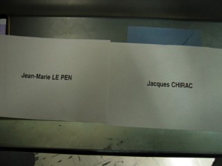 Je vote pour Jacques Chirac