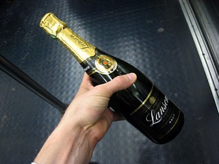 La bouteille de champagne que j'ai achetée