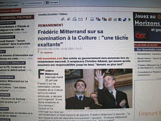 Frédéric Mitterrand est nommé ministre de la culture