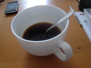 Je bois du café