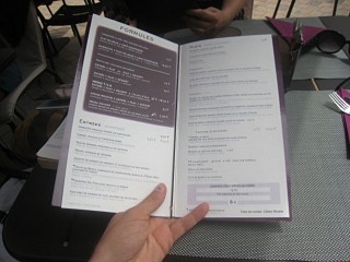 Le menu