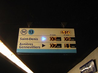 Je prends le métro pour me rendre à Saint Denis