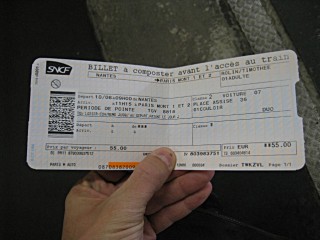Mon billet de train