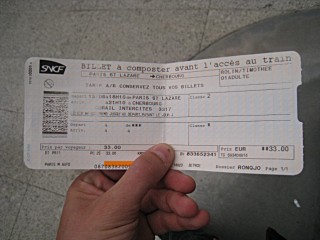 Mon billet de train