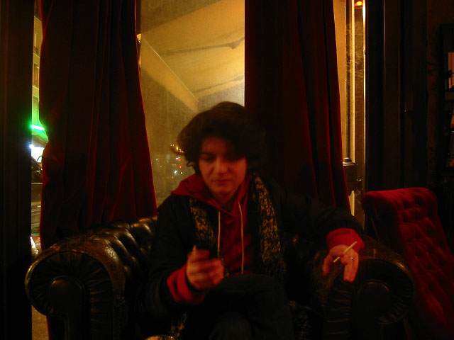 Nous buvons un verre