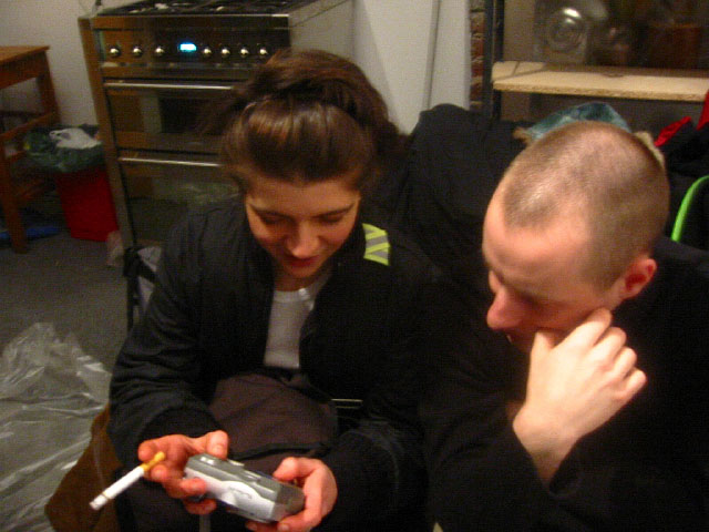 Sabine montre ses photos de la veille