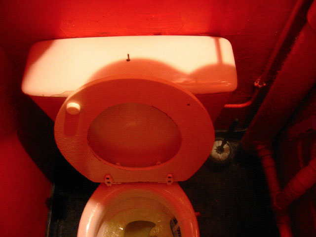 Je vais aux toilettes