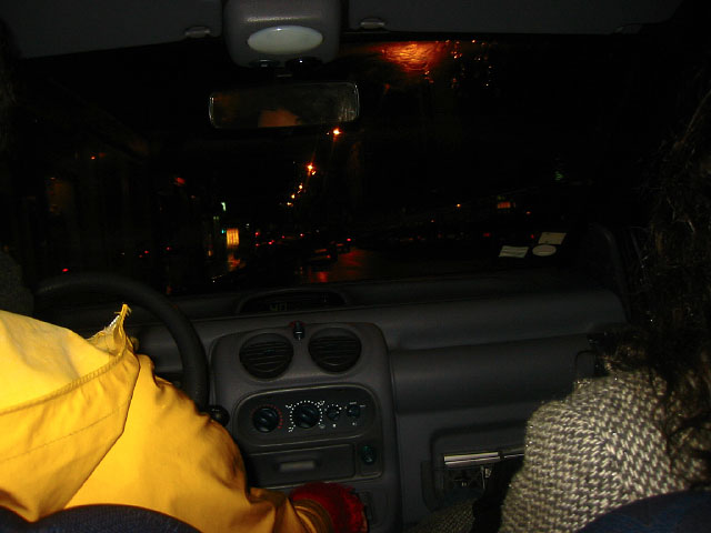 Nous partons en voiture