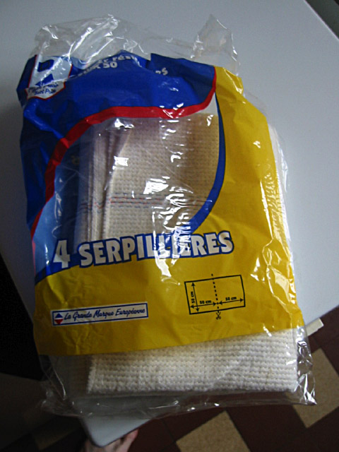 Je sors mes serpillères