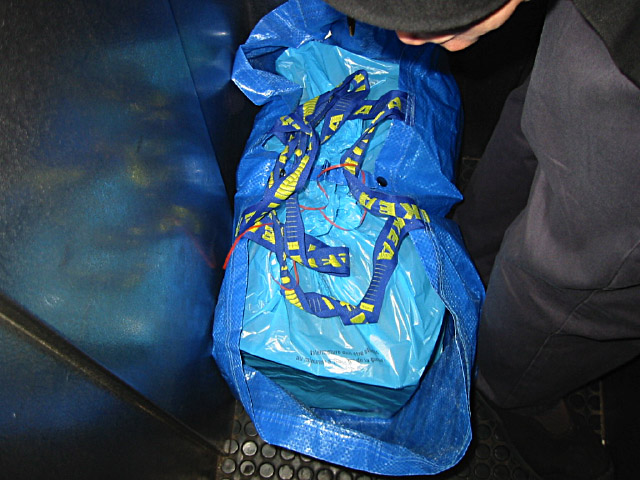 Nous transportons ma chaine hifi