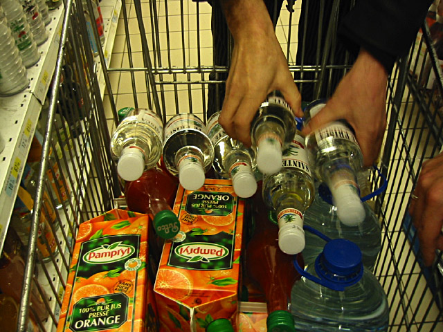 Nous remplissons notre caddie