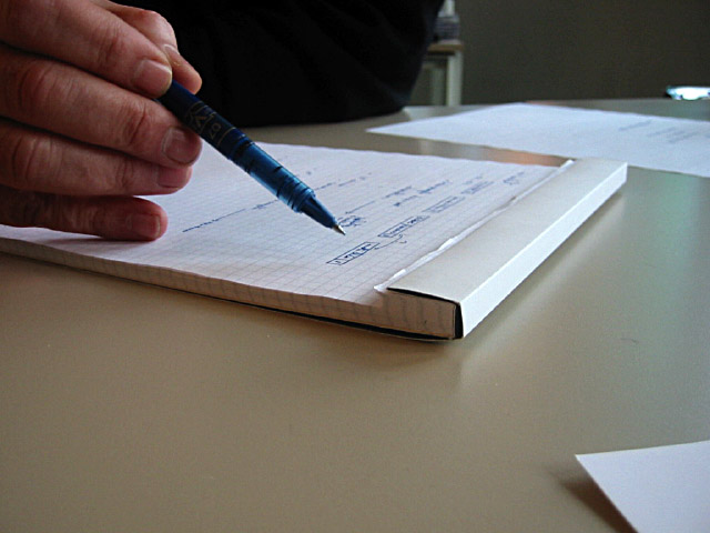 Nous prenons des notes