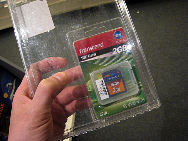 J'achète une carte mémoire pour mon appareil photo