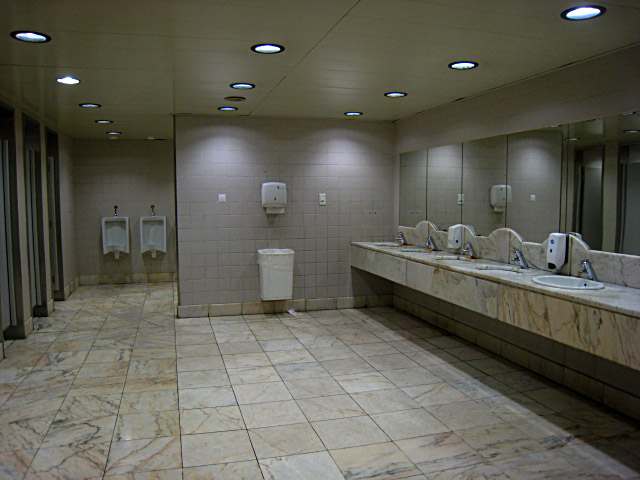 Je vais aux toilettes
