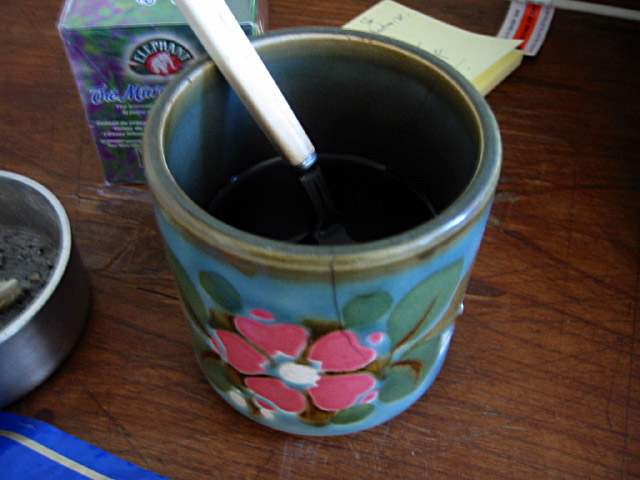 Je bois du café