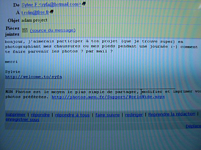 Je reçois plusieurs demande de participation à ADaM