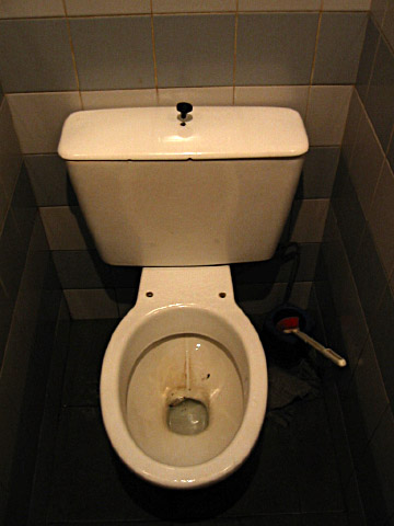 Je vais aux toilettes