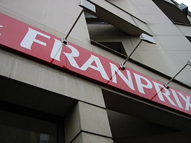 Je vais au Franprix