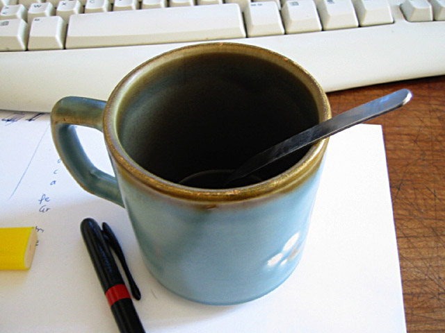 Je bois du café