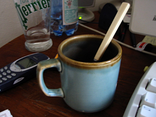 Je bois du café