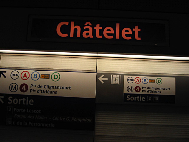 Je change à Chatelet