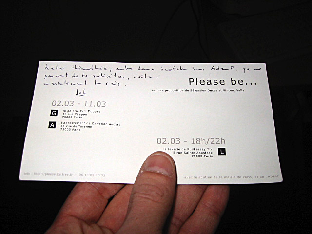 Une invitation de Sébastien
