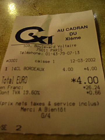 Le ticket