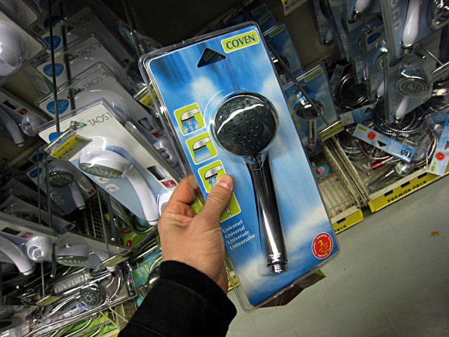 Je trouve un pommeau de douche