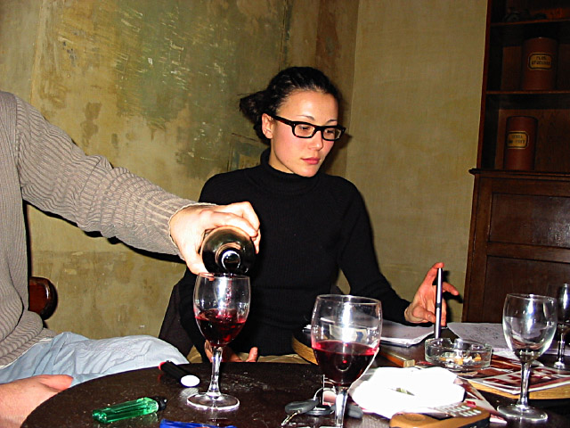 Nous buvons du vin