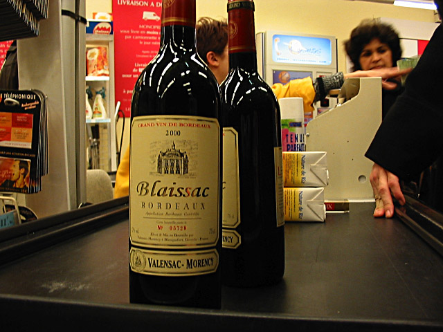 Je prends du vin