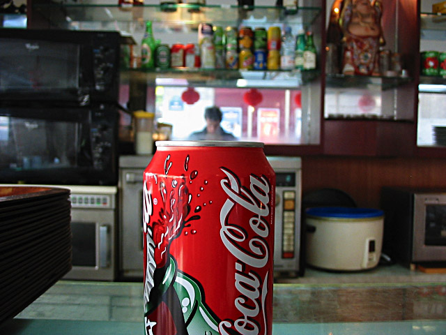 J'achète un coca chez le traiteur chinois