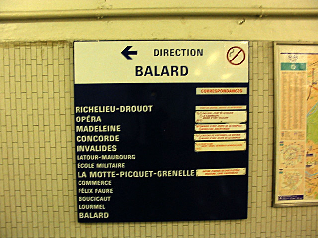 Nous prenons le métro