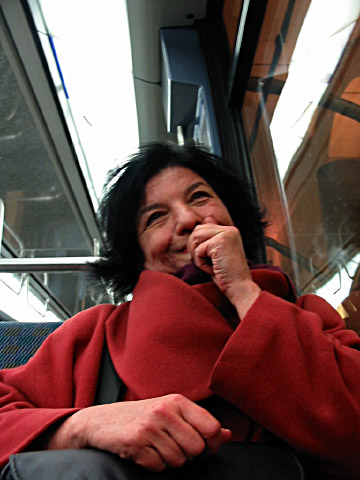 Pascale dans le métro