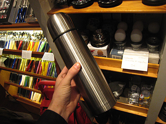 Marjolaine m'offre un thermos