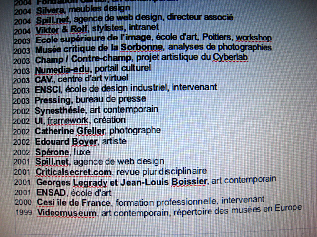 Je travaille sur mon CV