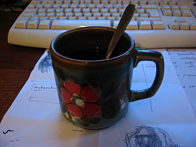 Je bois du café