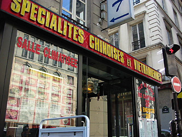 Je vais chez le traiteur chinois