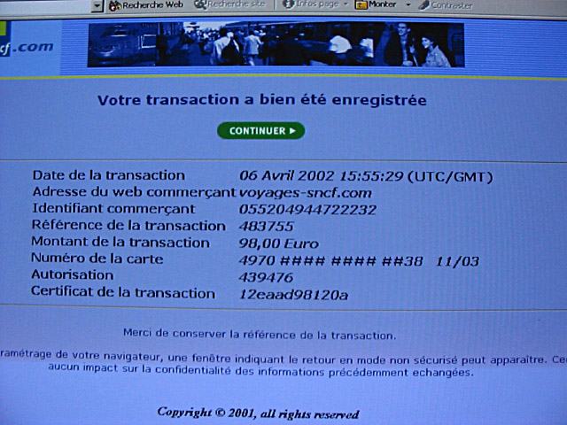 J'achète un billet de train
