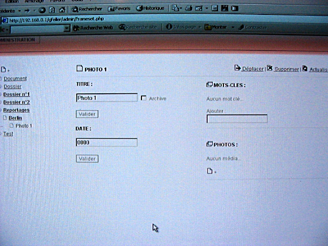 Je travaille sur mon interface universelle