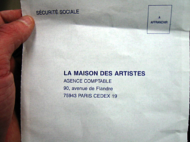 Il faut que j'envoie ma cotisation à la Maison des artistes avant de partir