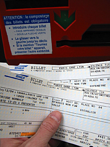 Je composte nos tickets