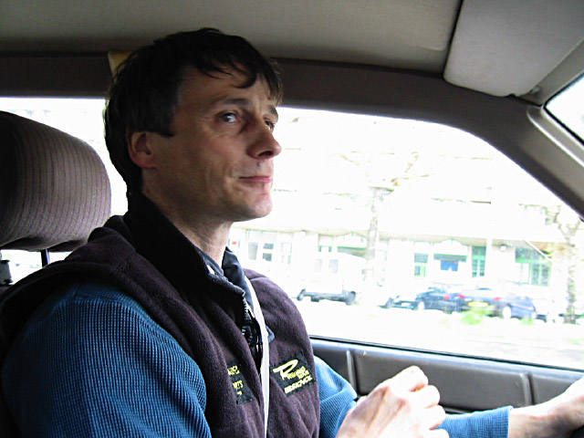 Jeannot nous récupère en voiture
