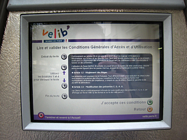 Je loue un vélib