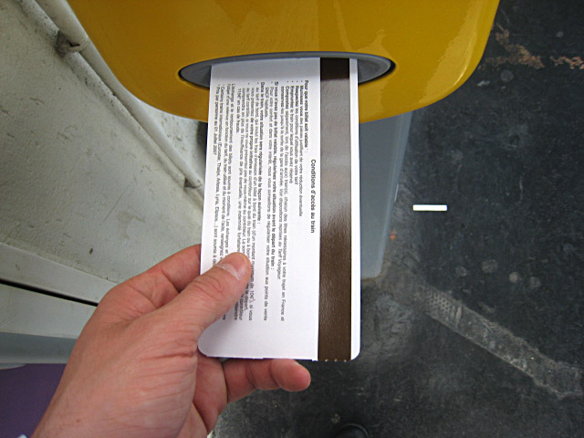 Je composte mon ticket