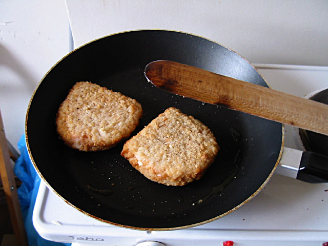 Je fais cuire la viande